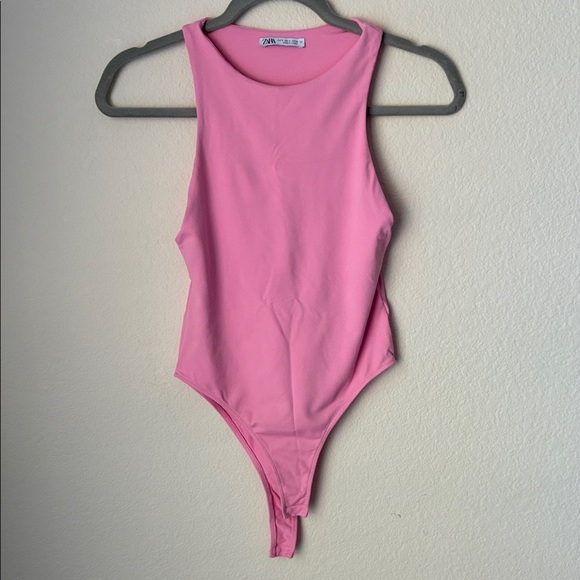 Zara Pink Bodysuit with High Neckline - Picture 1 of 3